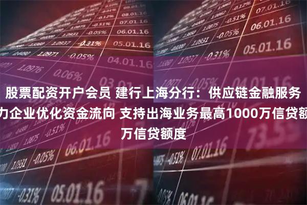 股票配资开户会员 建行上海分行：供应链金融服务助力企业优化资金流向 支持出海业务最高1000万信贷额度