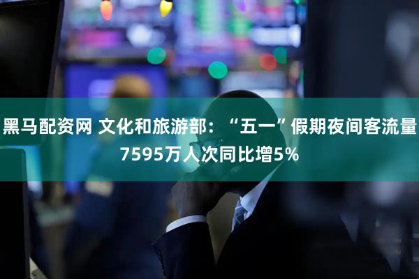 黑马配资网 文化和旅游部：“五一”假期夜间客流量7595万人次同比增5%