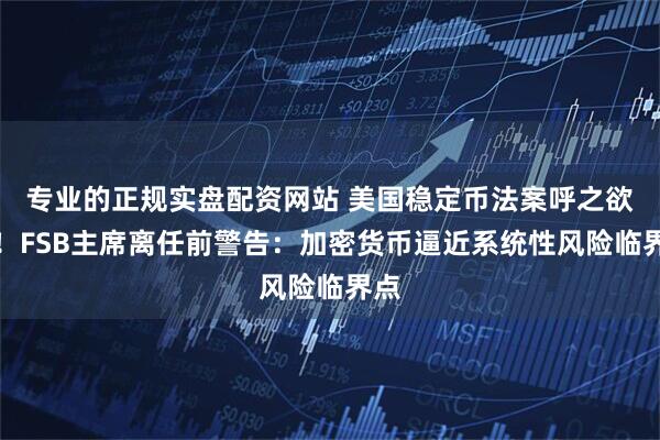 专业的正规实盘配资网站 美国稳定币法案呼之欲出！FSB主席离任前警告：加密货币逼近系统性风险临界点